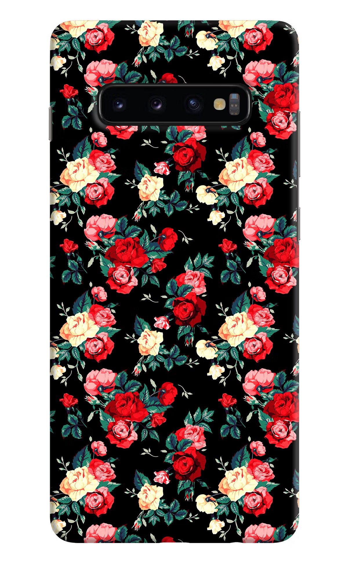 Rose Pattern Samsung S10 Plus Hard Case Back Cover by Casekaro