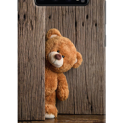 Teddy Wooden Samsung S10 Plus Hard Case Back Cover by Casekaro