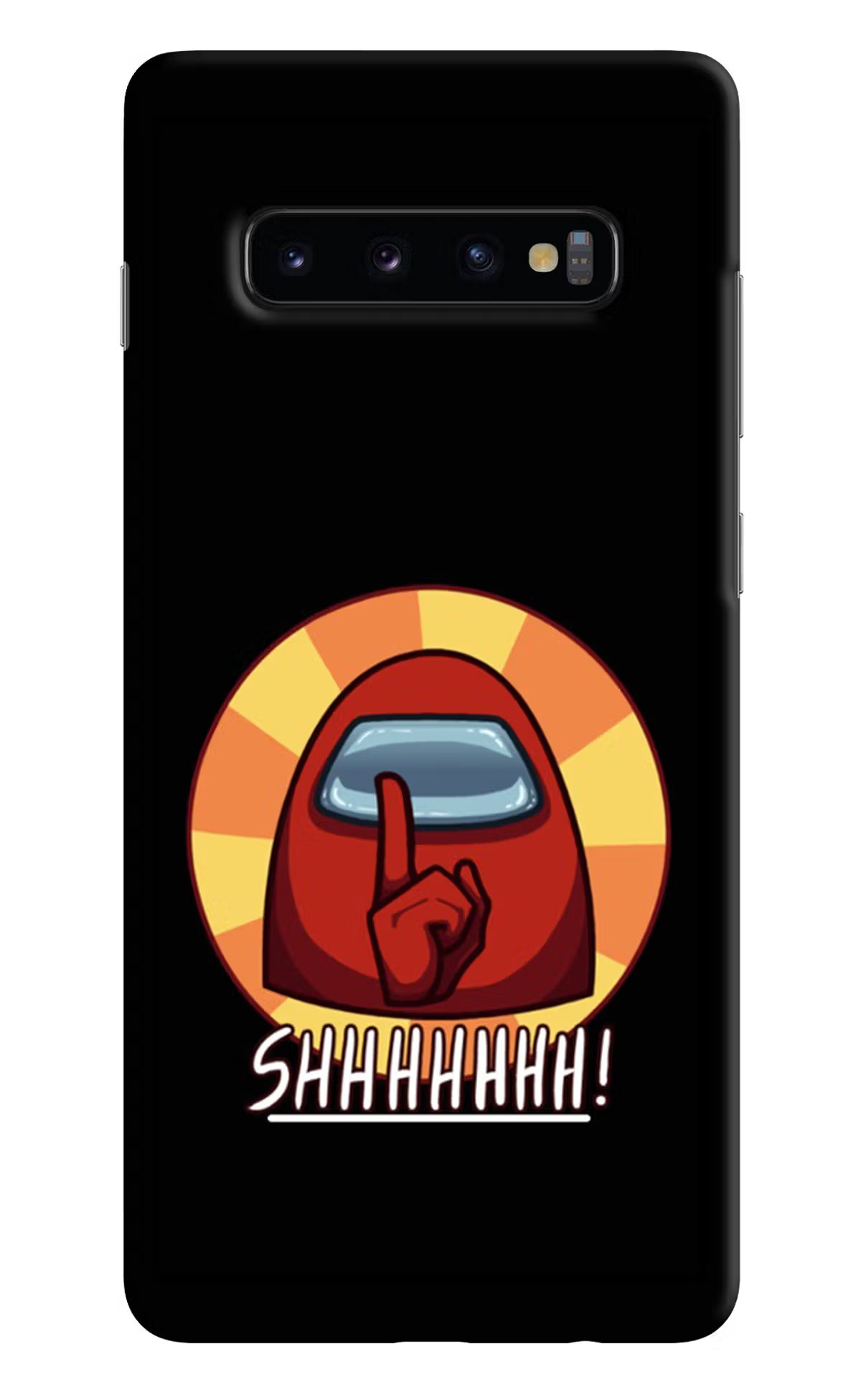 Among Us Shhh! Samsung S10 Plus Hard Case Back Cover by Casekaro