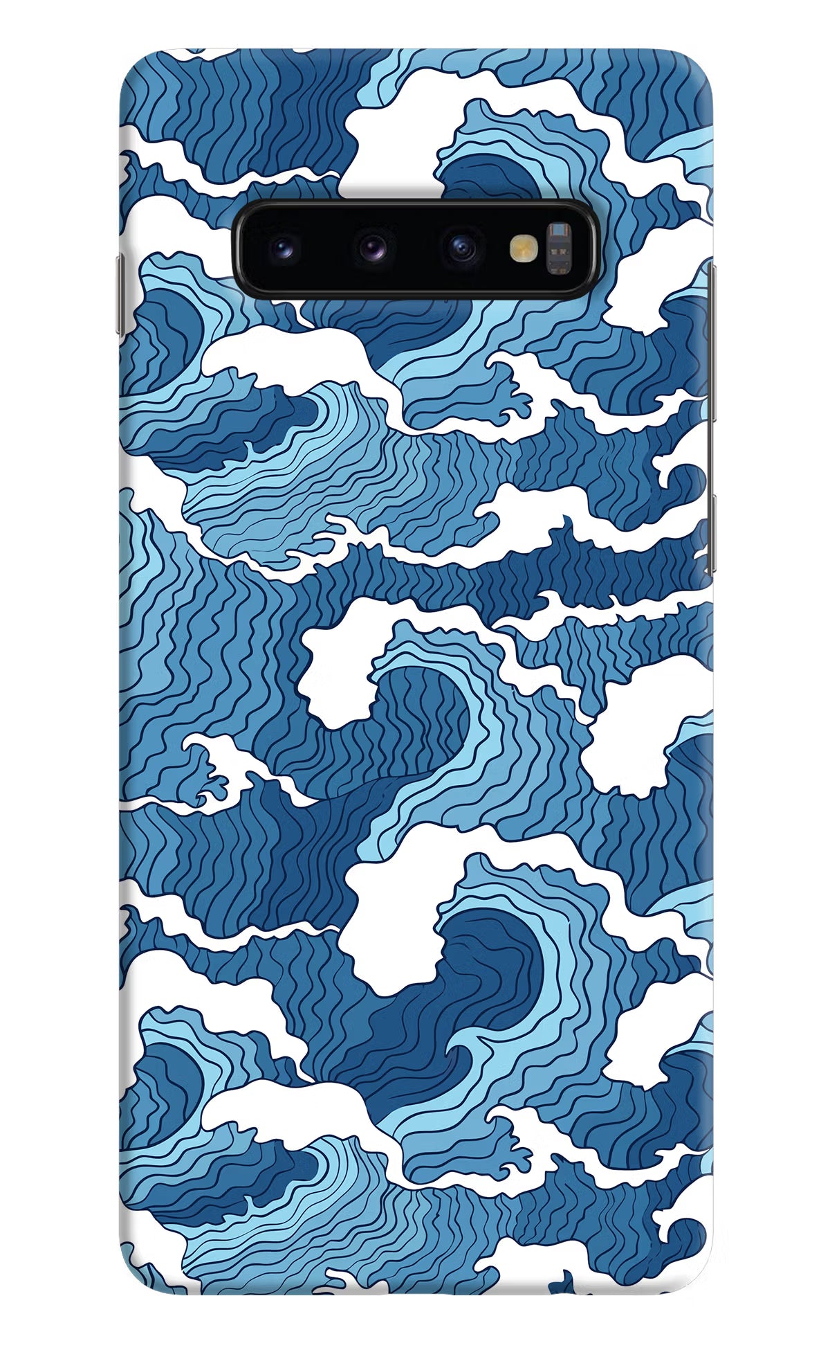 Blue Waves Samsung S10 Plus Hard Case Back Cover by Casekaro