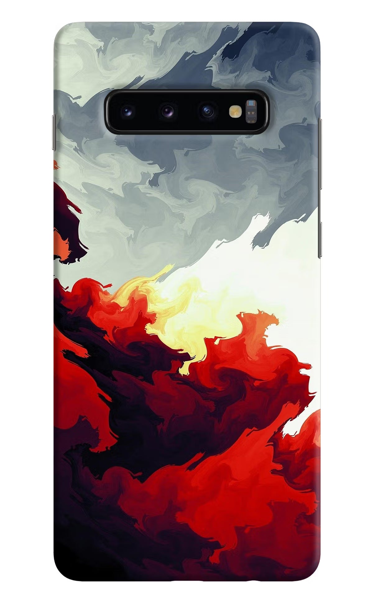 Fire Cloud Samsung S10 Plus Hard Case Back Cover by Casekaro