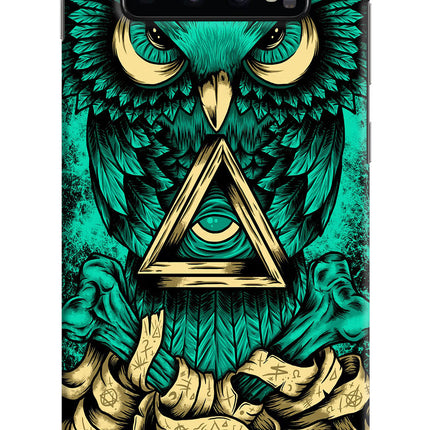 Green Owl Samsung S10 Plus Hard Case Back Cover by Casekaro