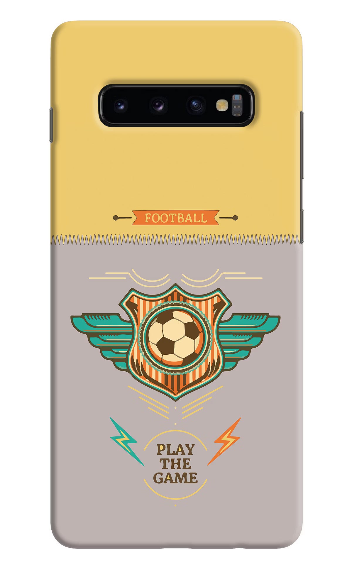 Football Samsung S10 Plus Hard Case Back Cover by Casekaro