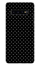 White Dots Samsung S10 Plus Hard Case Back Cover by Casekaro