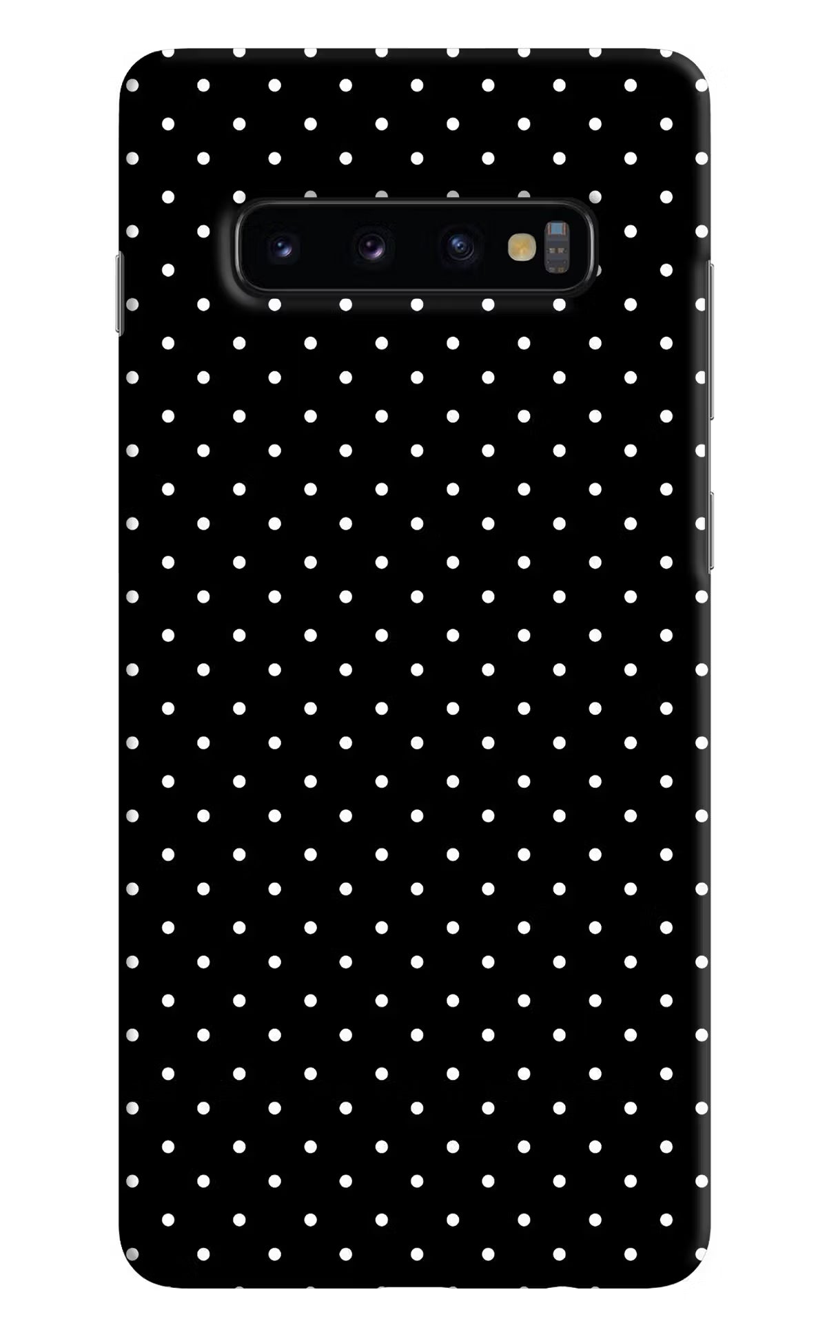 White Dots Samsung S10 Plus Hard Case Back Cover by Casekaro