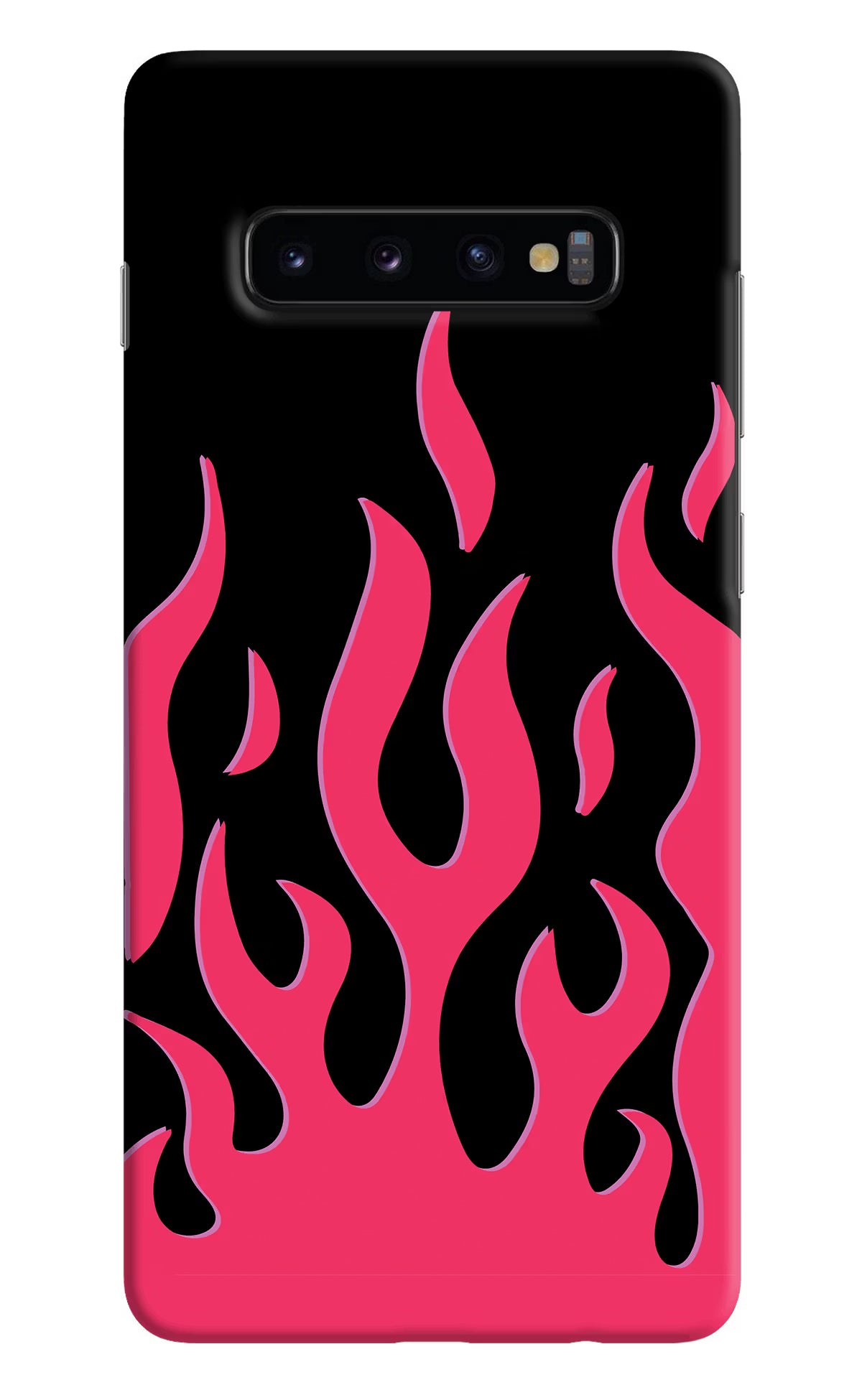 Fire Flames Samsung S10 Plus Hard Case Back Cover by Casekaro