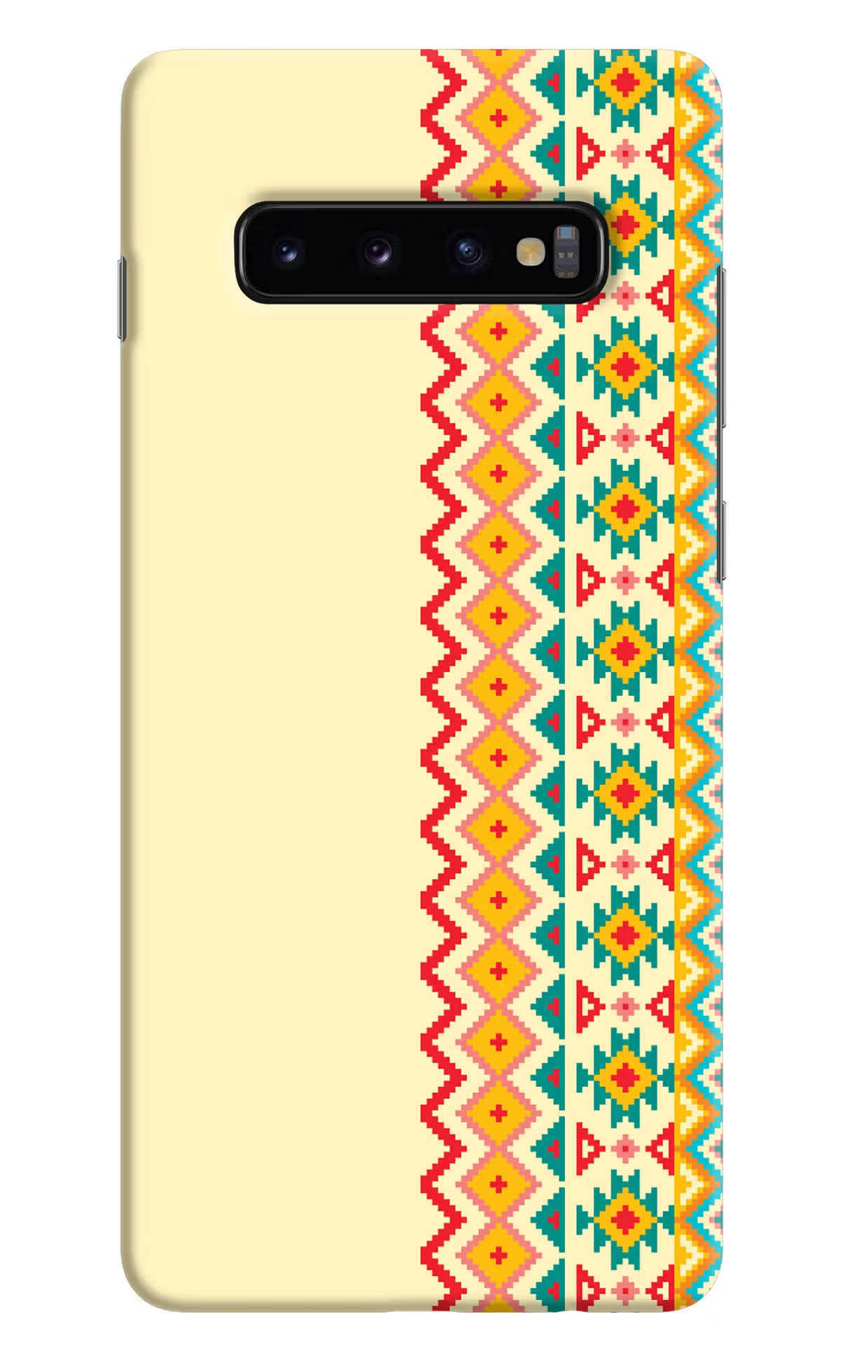 Ethnic Seamless Samsung S10 Plus Hard Case Back Cover by Casekaro