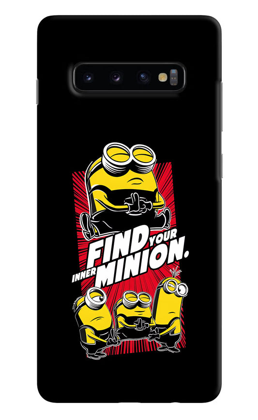 Find your inner Minion Samsung S10 Plus Hard Case Back Cover by Casekaro