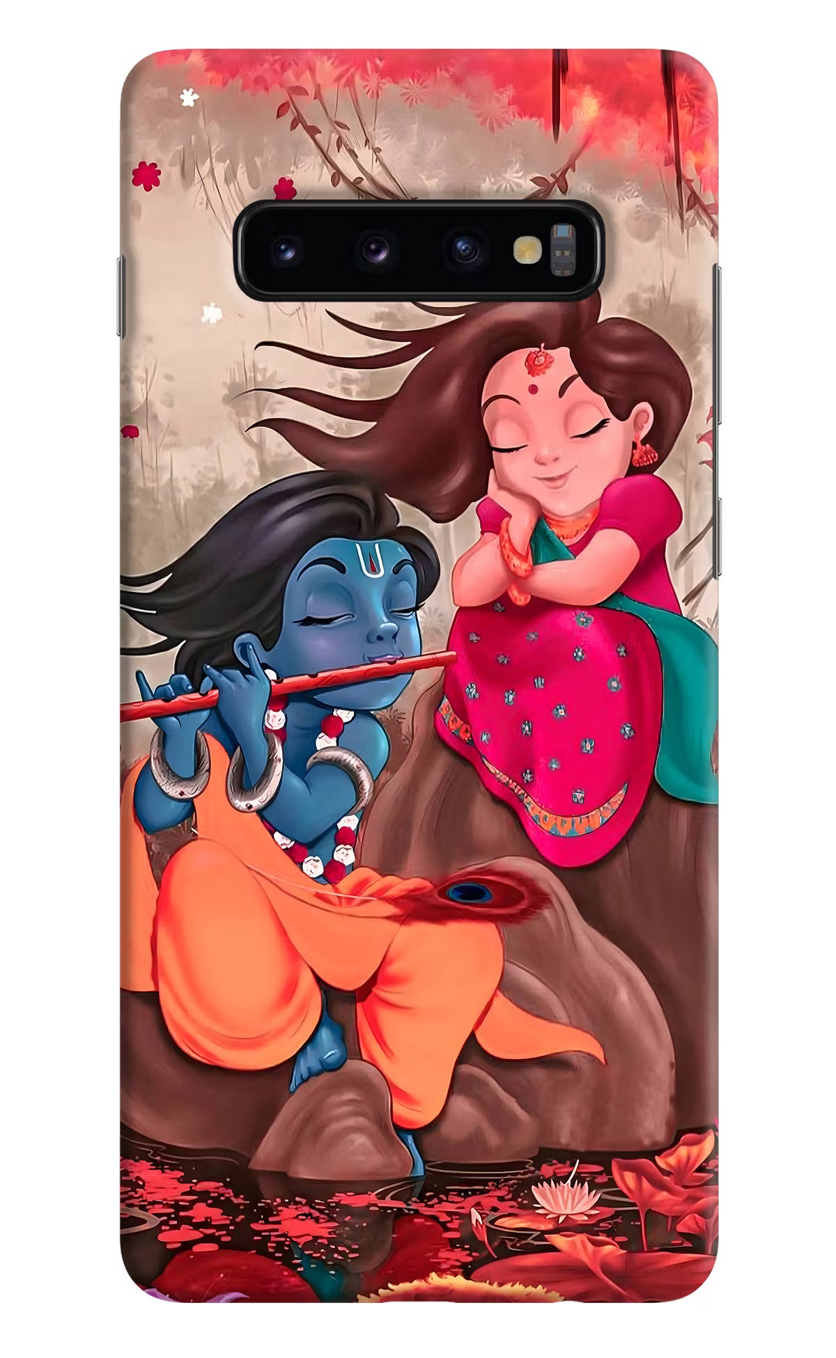 Radhe Krishna Samsung S10 Plus Hard Case Back Cover by Casekaro