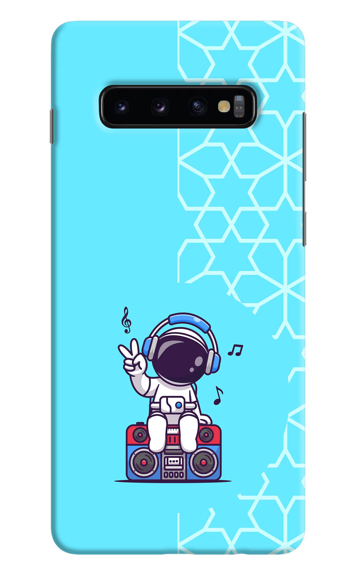Cute Astronaut Chilling Samsung S10 Plus Hard Case Back Cover by Casekaro