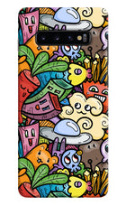 Veggie Doodle Samsung S10 Plus Hard Case Back Cover by Casekaro