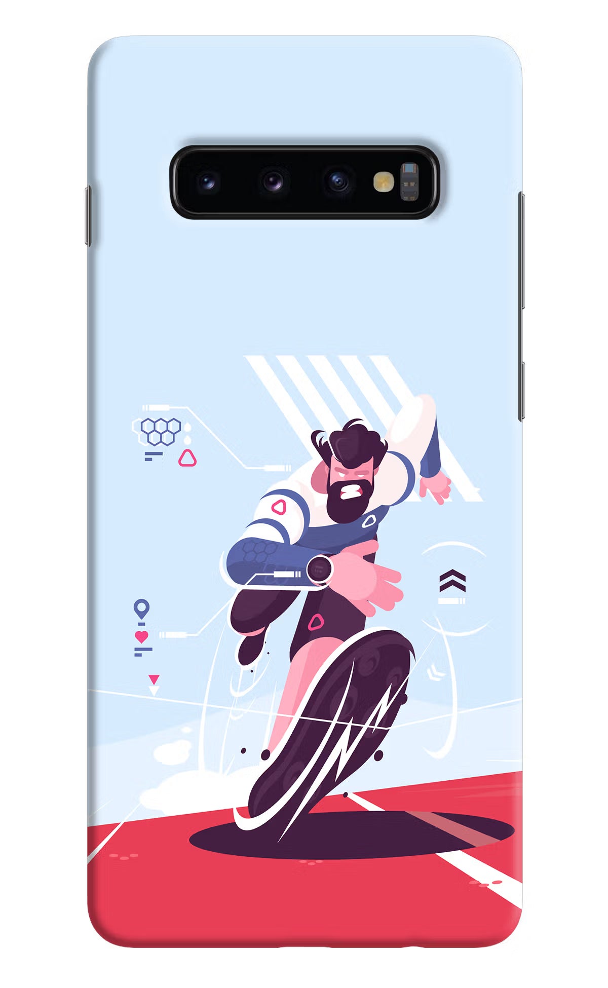 Run Pro Samsung S10 Plus Hard Case Back Cover by Casekaro
