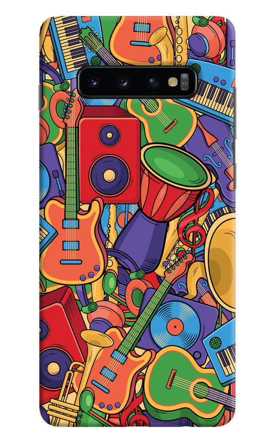 Music Instrument Doodle Samsung S10 Plus Hard Case Back Cover by Casekaro