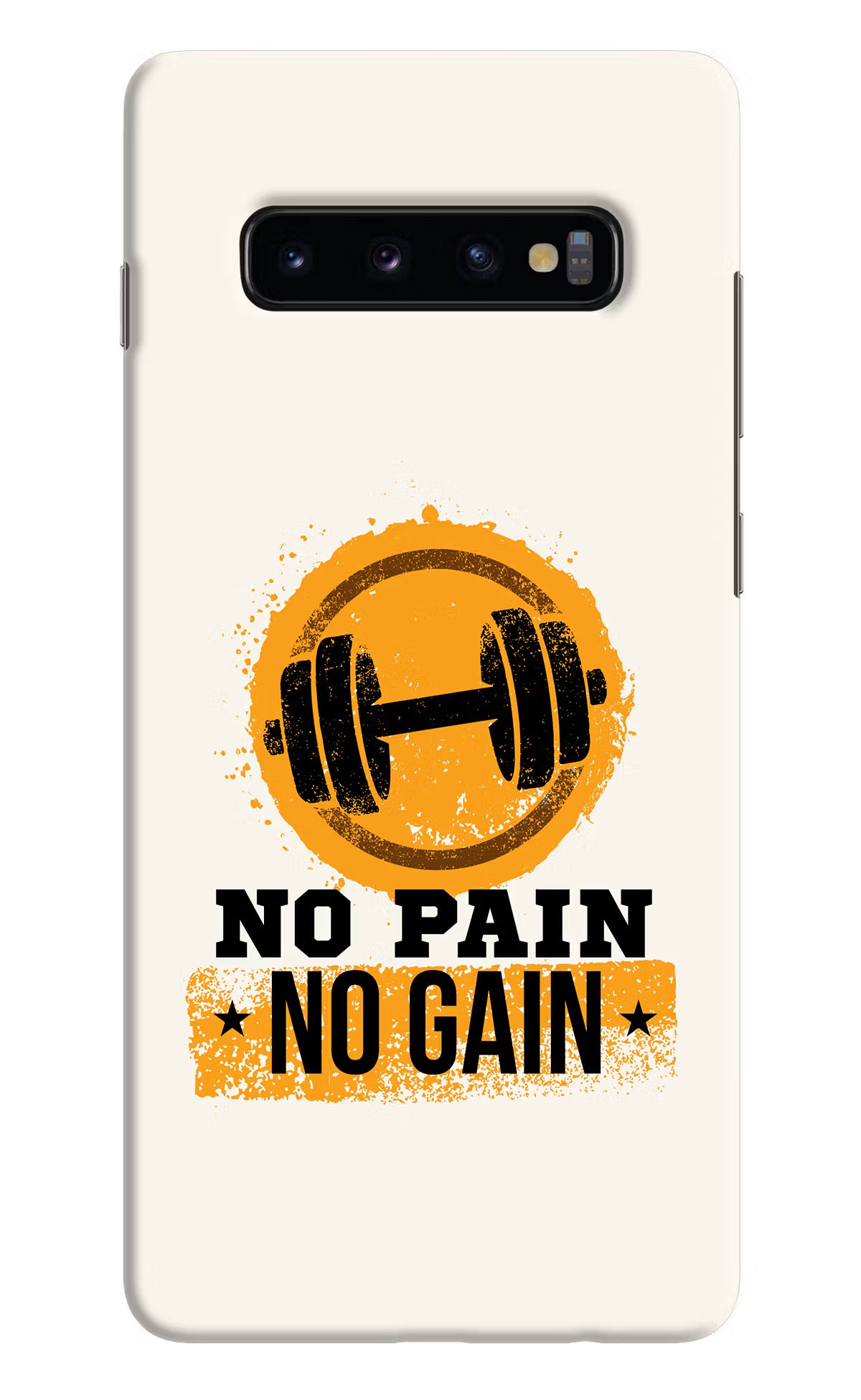 No Pain No Gain Samsung S10 Plus Hard Case Back Cover by Casekaro
