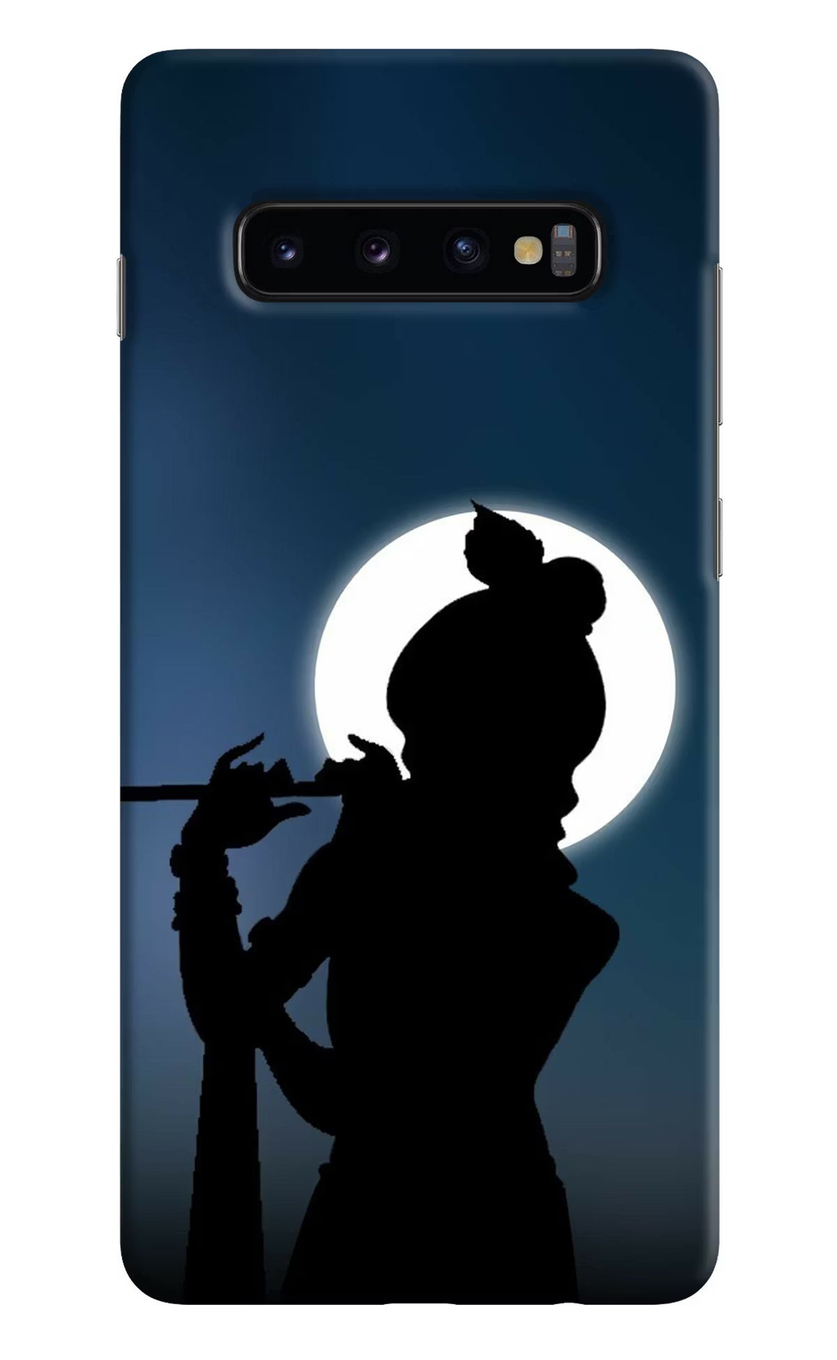 Shri Krishna Silhouette Samsung S10 Plus Hard Case Back Cover by Casekaro