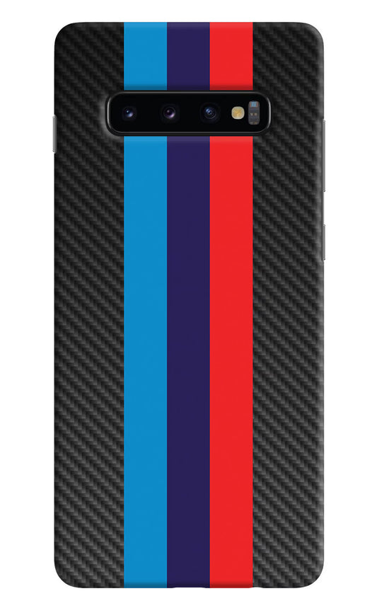 BMW Stripes Pattern Samsung S10 Plus Hard Case Back Cover by Casekaro