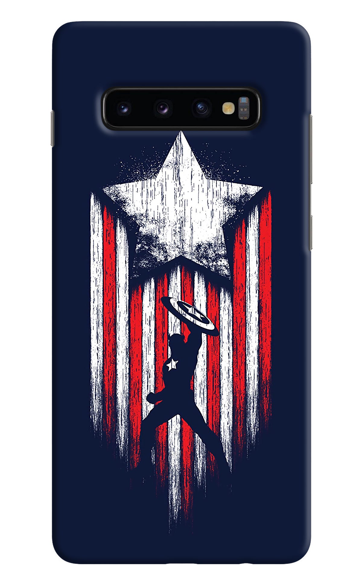 Captain America Marvel Art Samsung S10 Plus Back Cover