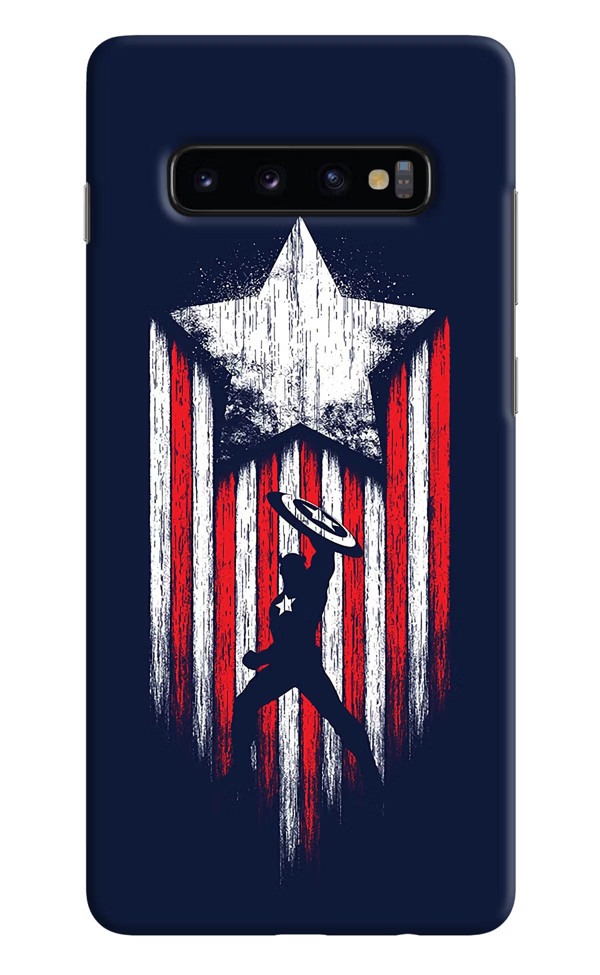Captain America Marvel Art Samsung S10 Plus Hard Case Back Cover by Casekaro