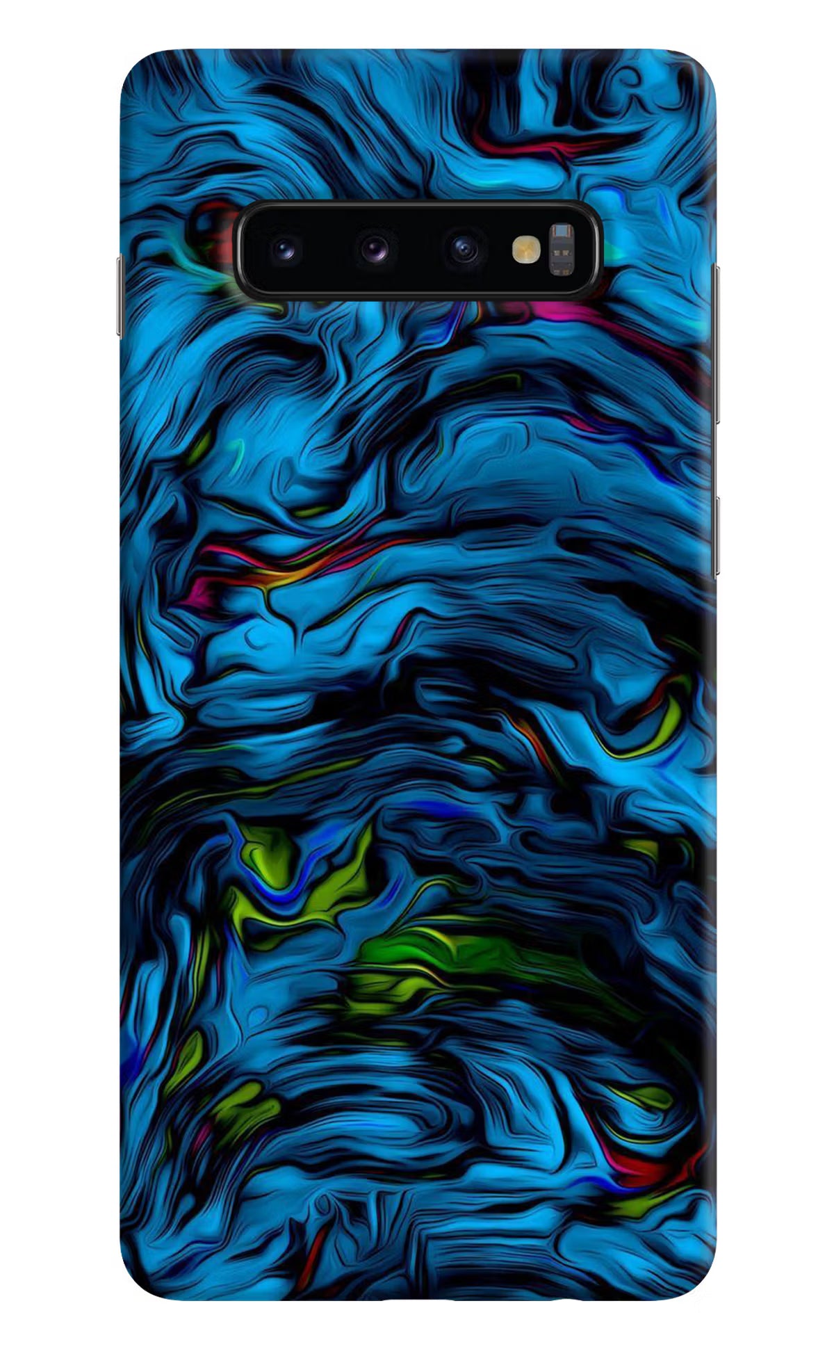 Dark Blue Abstract Samsung S10 Plus Hard Case Back Cover by Casekaro
