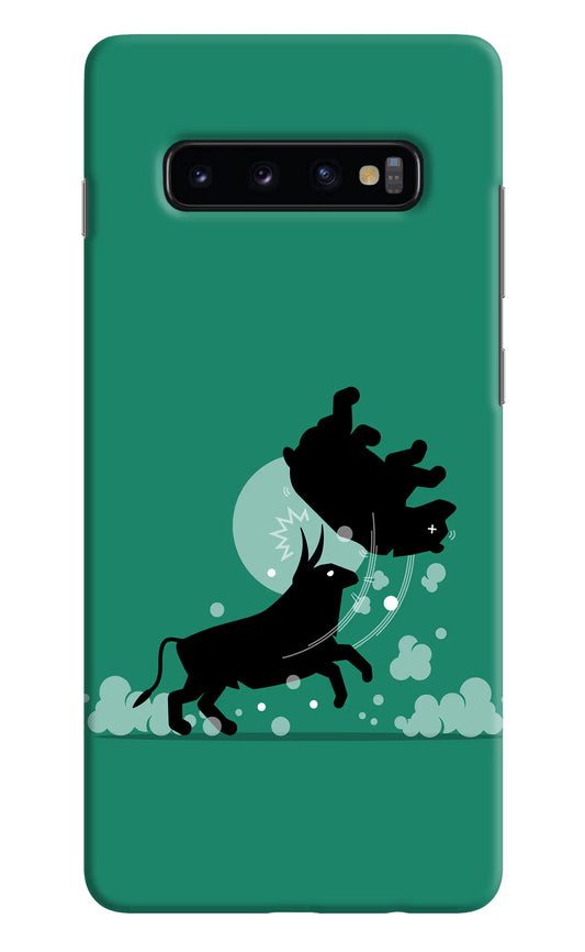 Bull Conqueror Samsung S10 Plus Hard Case Back Cover by Casekaro