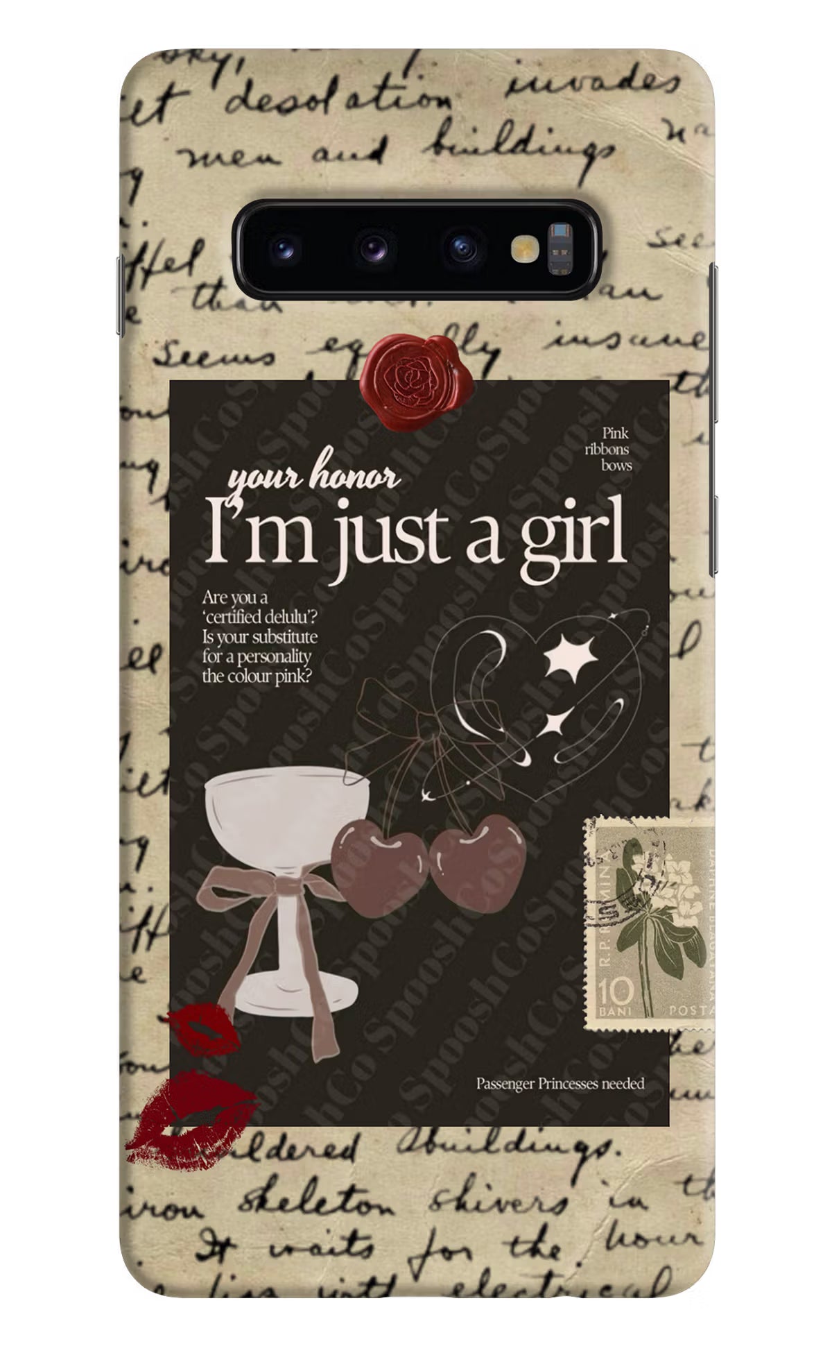I am just a girl Samsung S10 Plus Hard Case Back Cover by Casekaro
