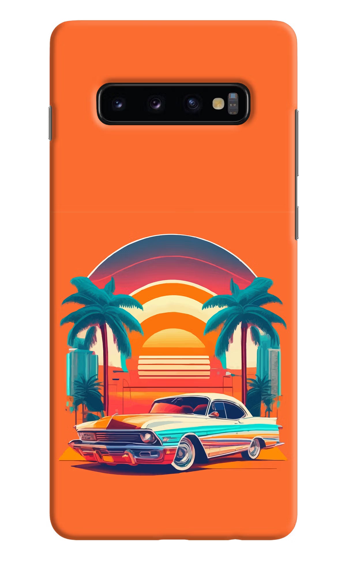 Palm Drive 80s Samsung S10 Plus Hard Case Back Cover by Casekaro