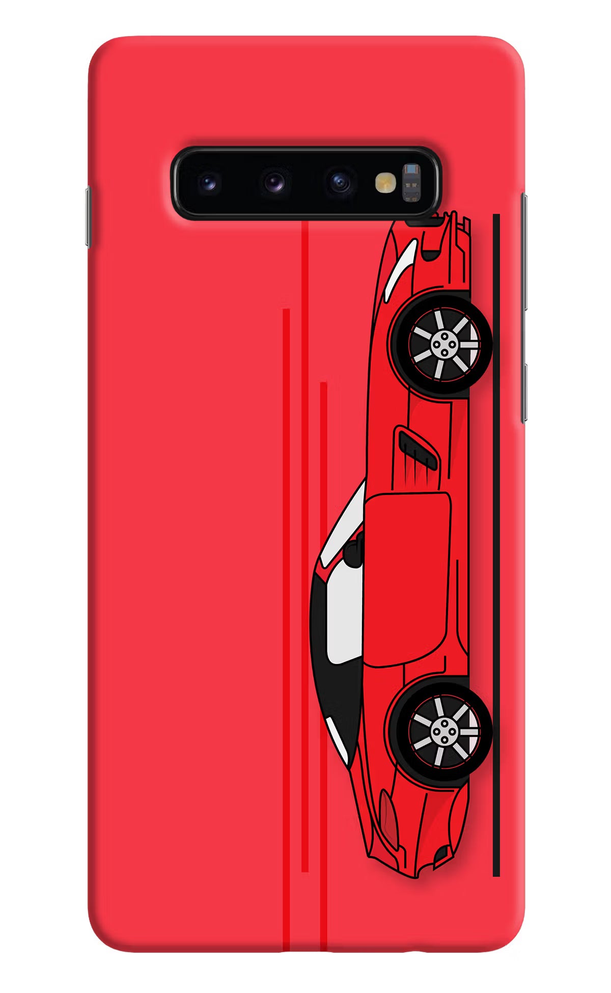 Red Velocity Samsung S10 Plus Hard Case Back Cover by Casekaro
