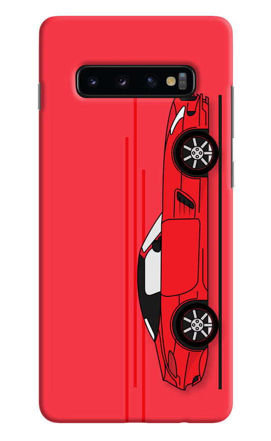 Red Velocity Samsung S10 Plus Hard Case Back Cover by Casekaro