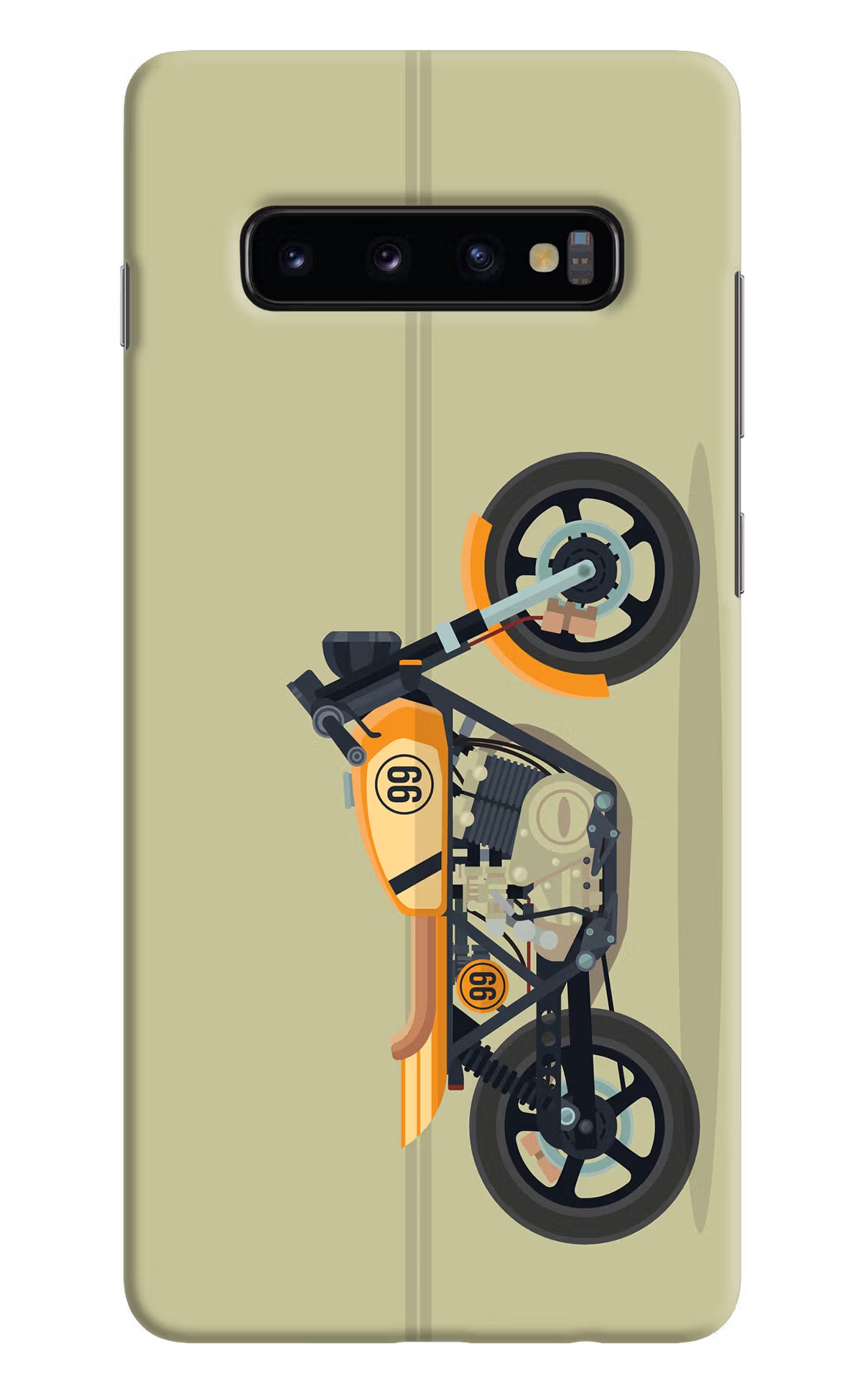 Vertical Speedster Samsung S10 Plus Hard Case Back Cover by Casekaro