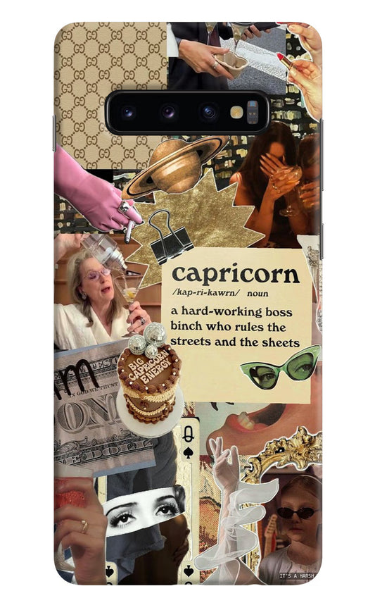 Capricorn Zodiac Samsung S10 Plus Hard Case Back Cover by Casekaro