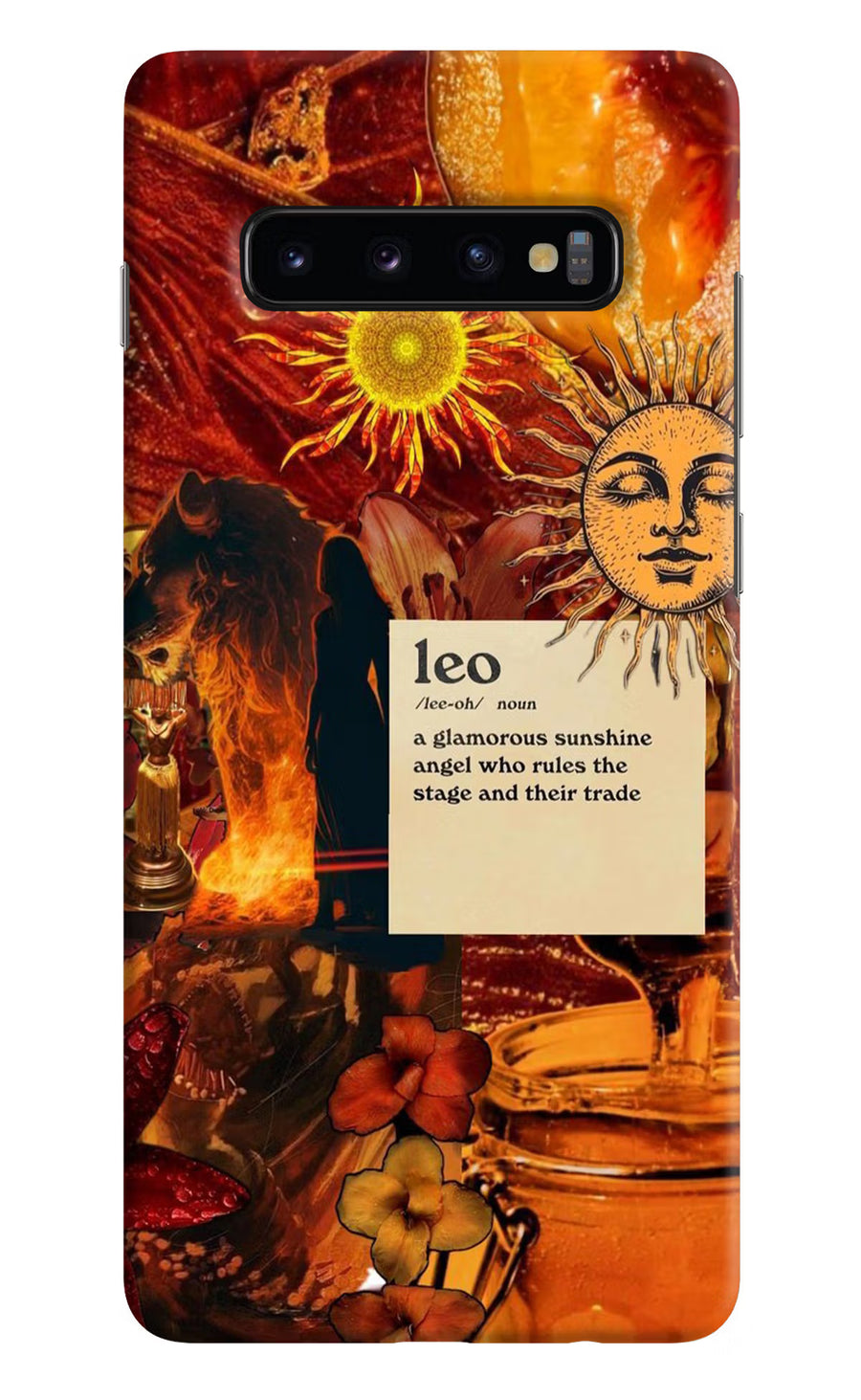 Leo Zodiac Samsung S10 Plus Back Cover, Hard case