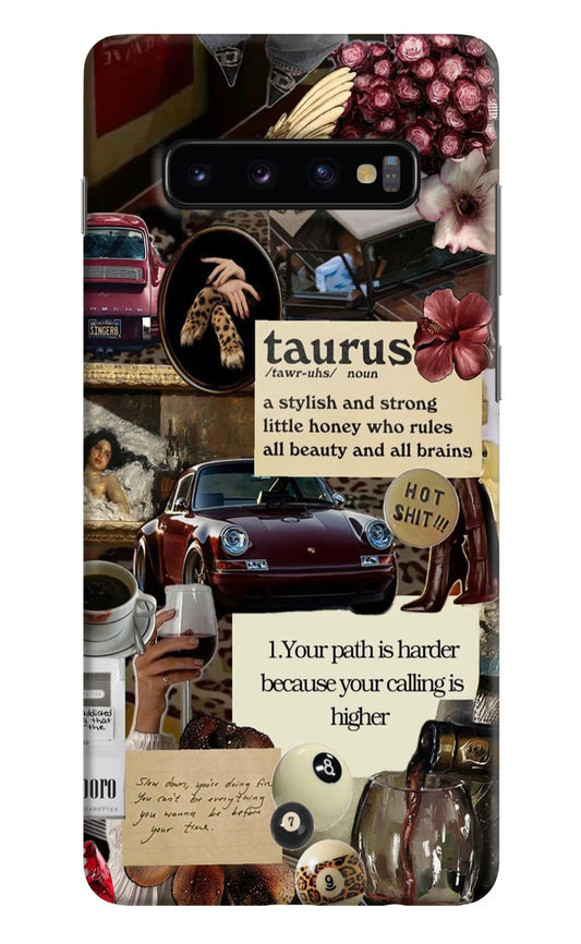 Taurus Zodiac Samsung S10 Plus Hard Case Back Cover by Casekaro