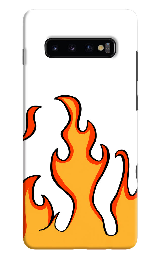 Fired Up – White Samsung S10 Plus Hard Case Back Cover by Casekaro