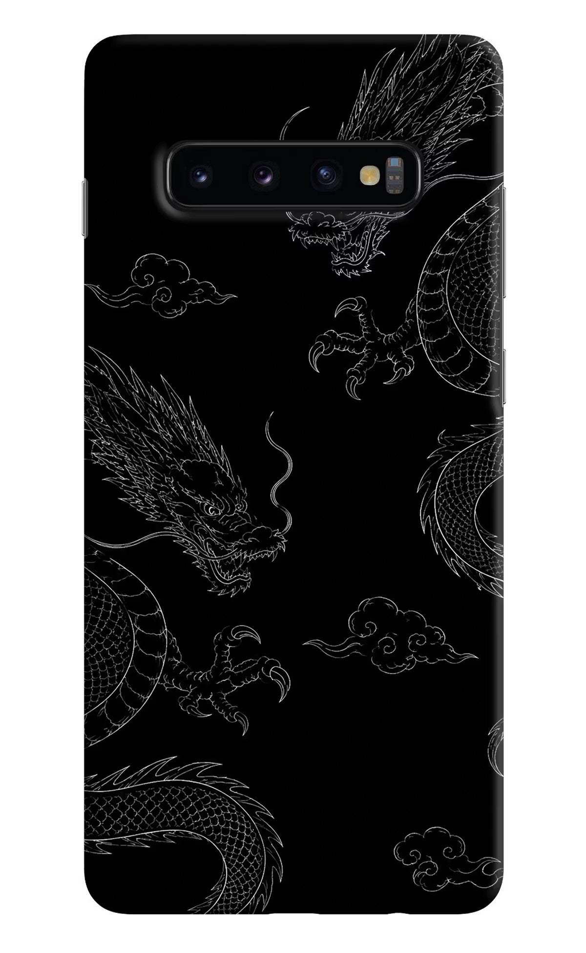 Twin Dragons Samsung S10 Plus Hard Case Back Cover by Casekaro