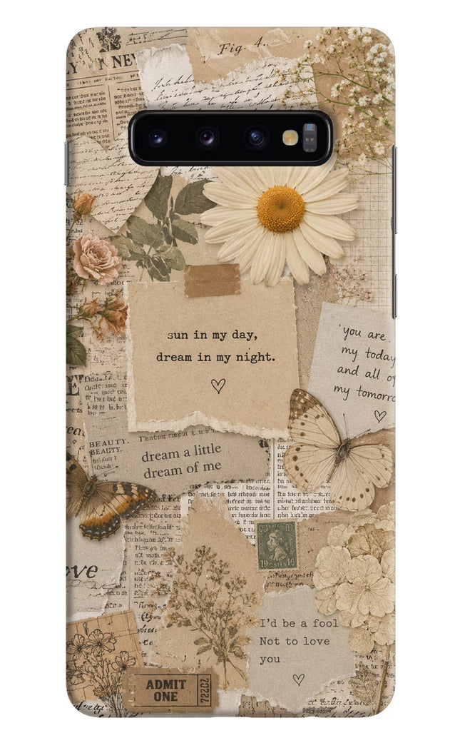 Vintage case Samsung S10 Plus Hard Case Back Cover by Casekaro