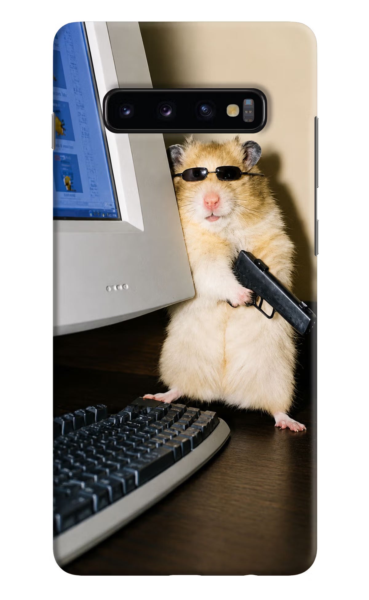 Hacker Hamster Samsung S10 Plus Back Cover