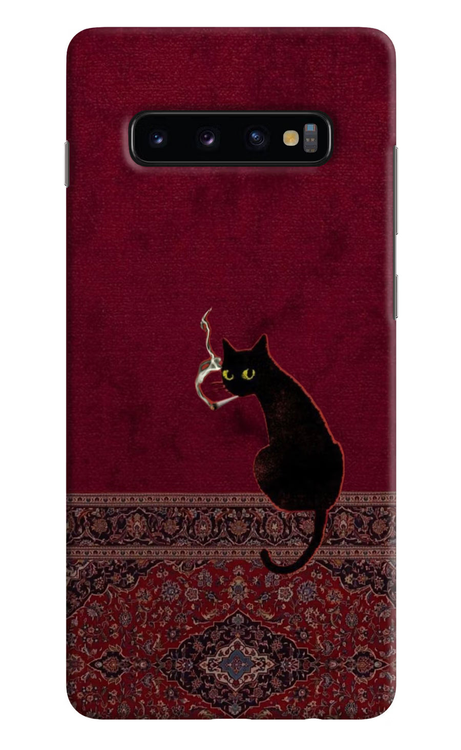 Midnight Cat Samsung S10 Plus Back Cover, Hard case
