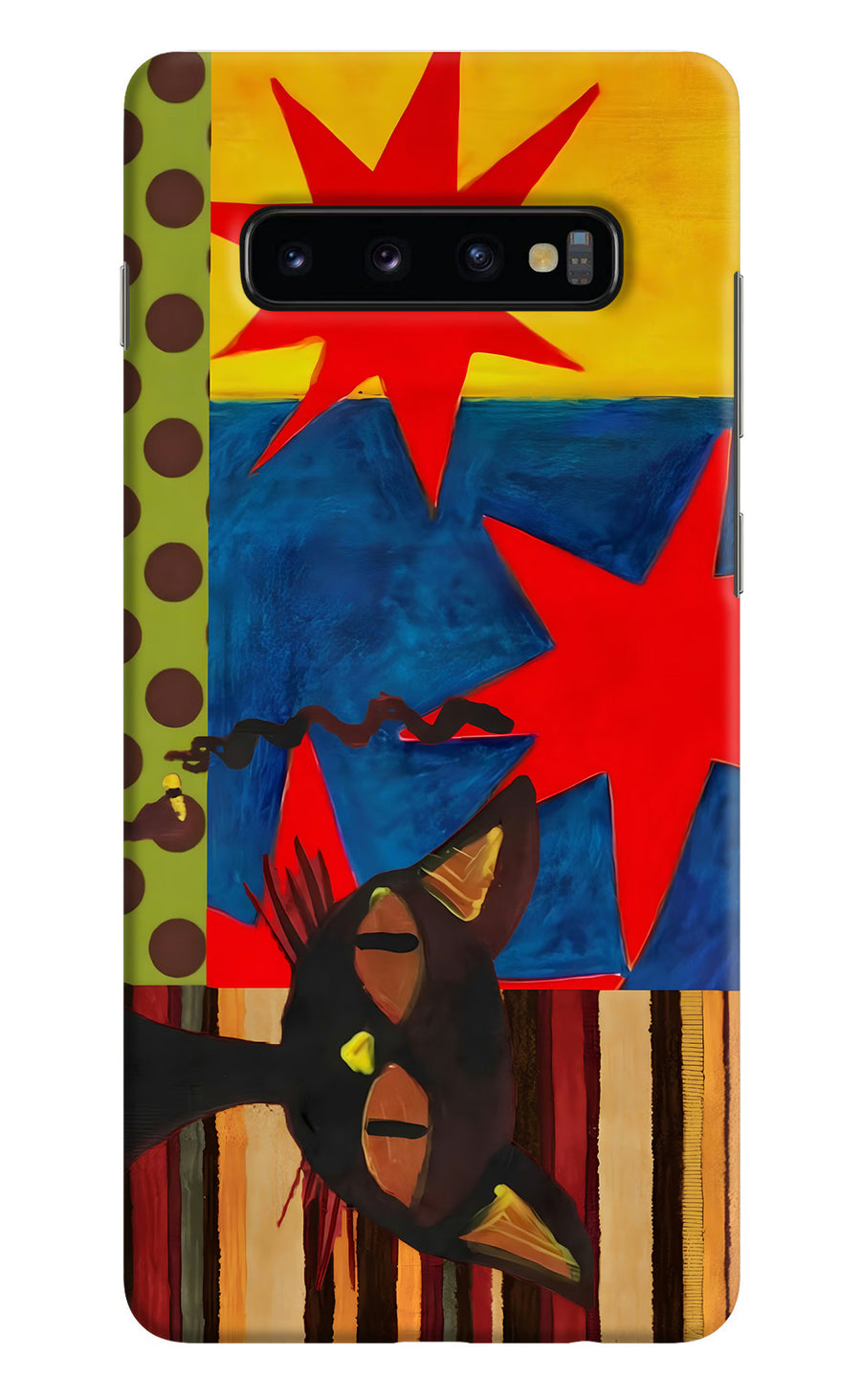 Pop Cat Samsung S10 Plus Back Cover, Hard case
