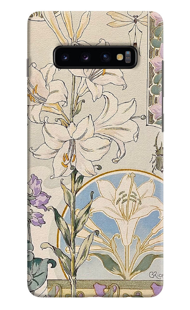 White Lily Samsung S10 Plus Hard Case Back Cover by Casekaro