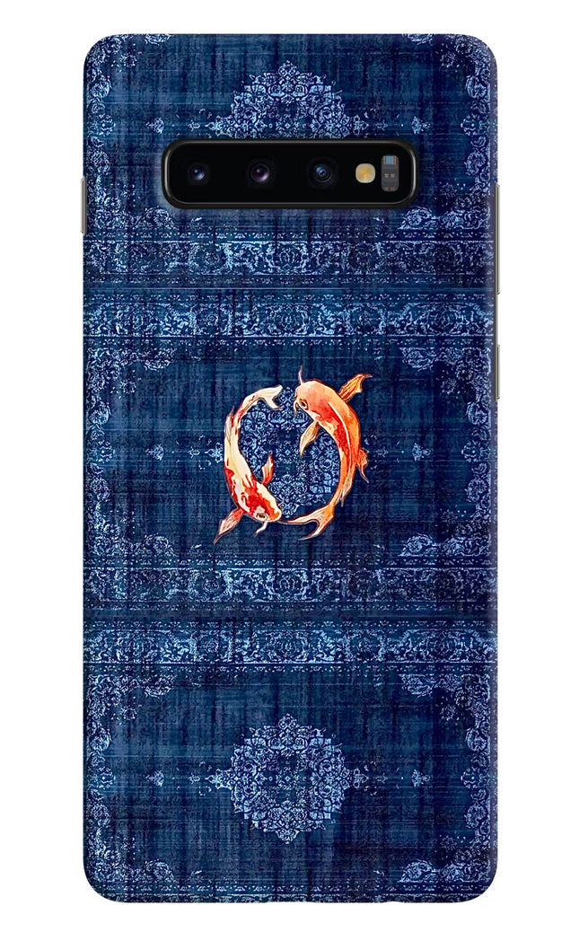 Koi Blue Samsung S10 Plus Hard Case Back Cover by Casekaro