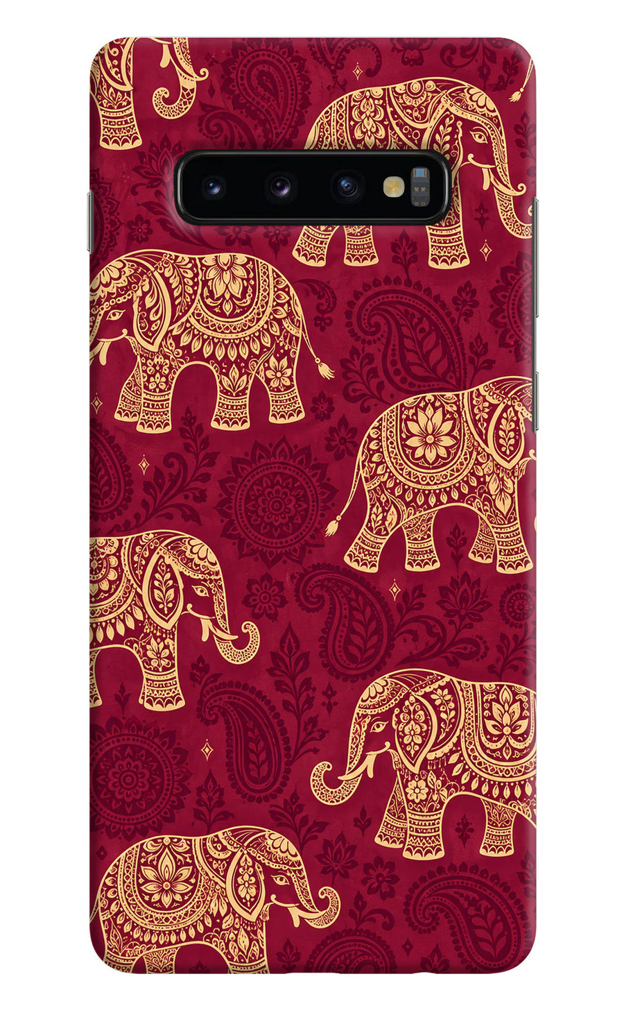 Maroon Elephant Samsung S10 Plus Back Cover, Hard case