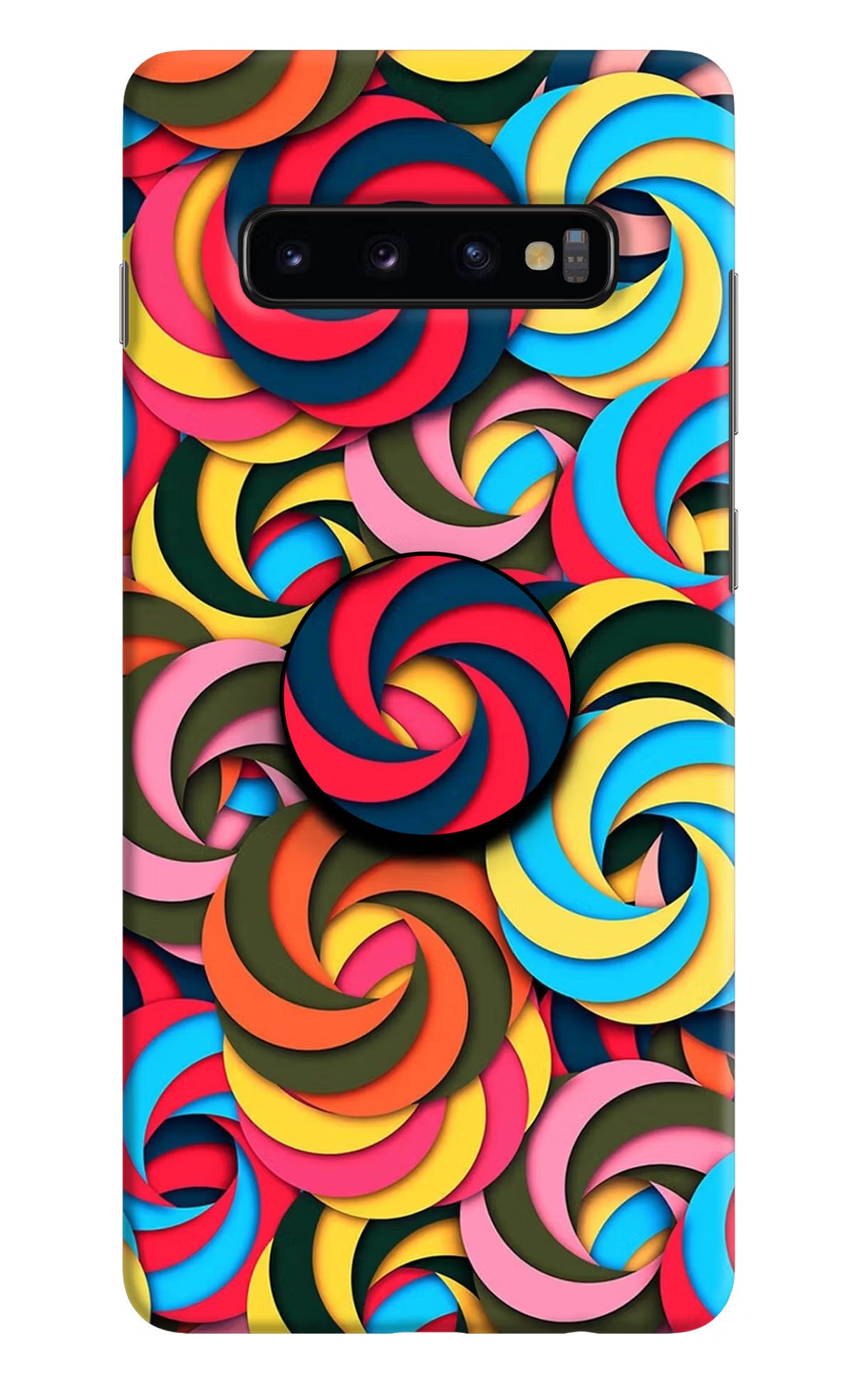 Spiral Pattern Samsung S10 Plus Pop Case by Casekaro