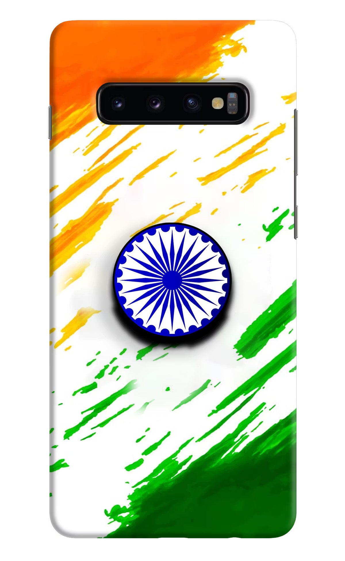 Indian Flag Ashoka Chakra Samsung S10 Plus Pop Case by Casekaro
