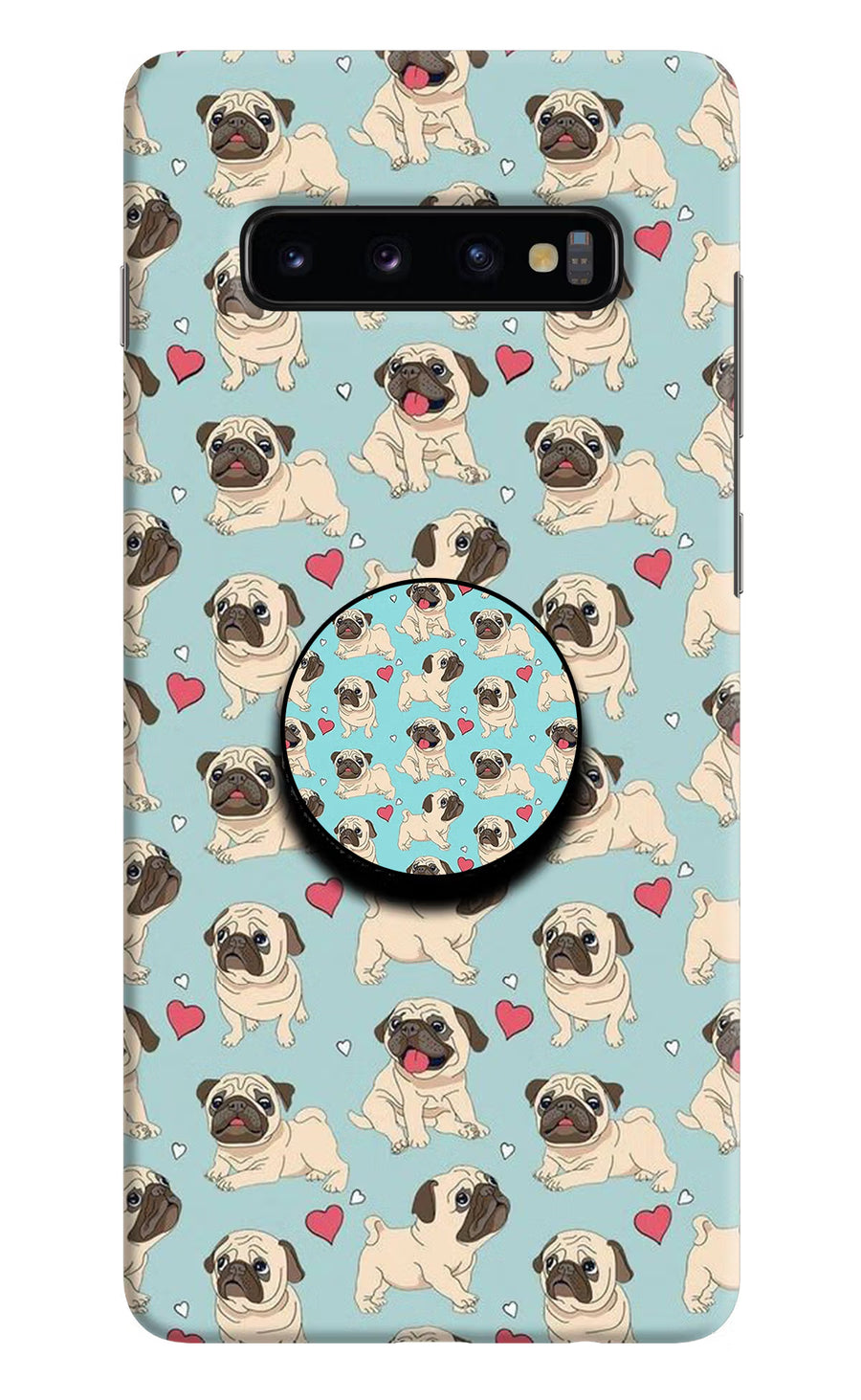 Pug Dog Samsung S10 Plus Pop Case, Hard case