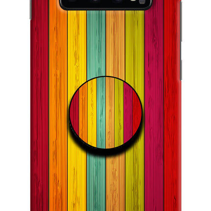 Multicolor Wooden Samsung S10 Plus Pop Case by Casekaro