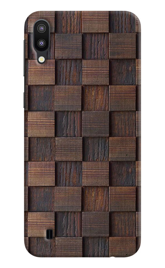 Wooden Cube Design Samsung M10 Hard Case Back Cover by Casekaro