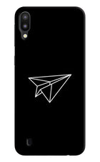 Paper Plane White Samsung M10 Hard Case Back Cover by Casekaro