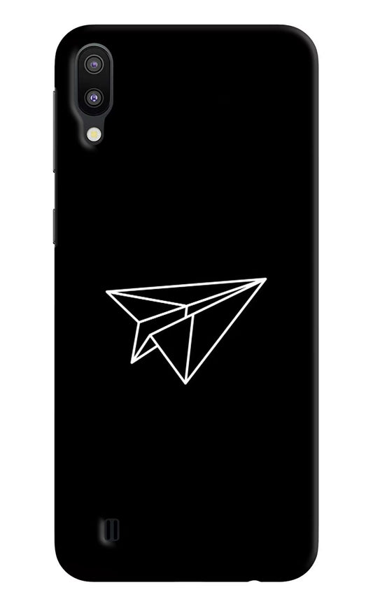 Paper Plane White Samsung M10 Hard Case Back Cover by Casekaro