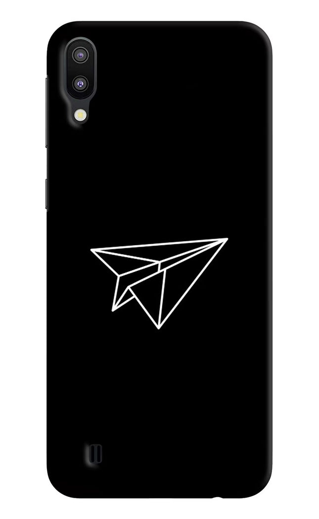 Paper Plane White Samsung M10 Hard Case Back Cover by Casekaro