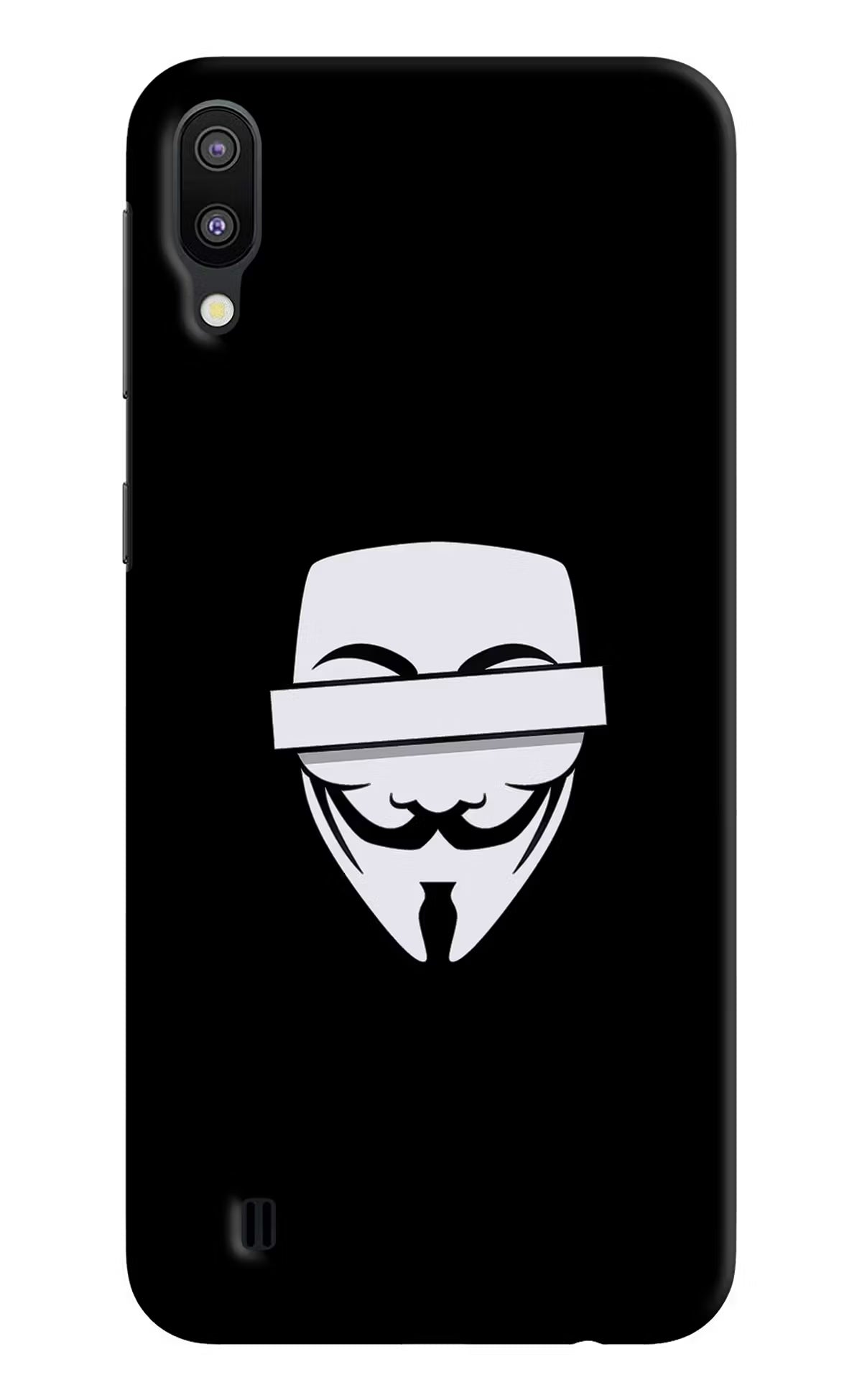 Anonymous Face Samsung M10 Hard Case Back Cover by Casekaro